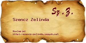 Szencz Zelinda névjegykártya